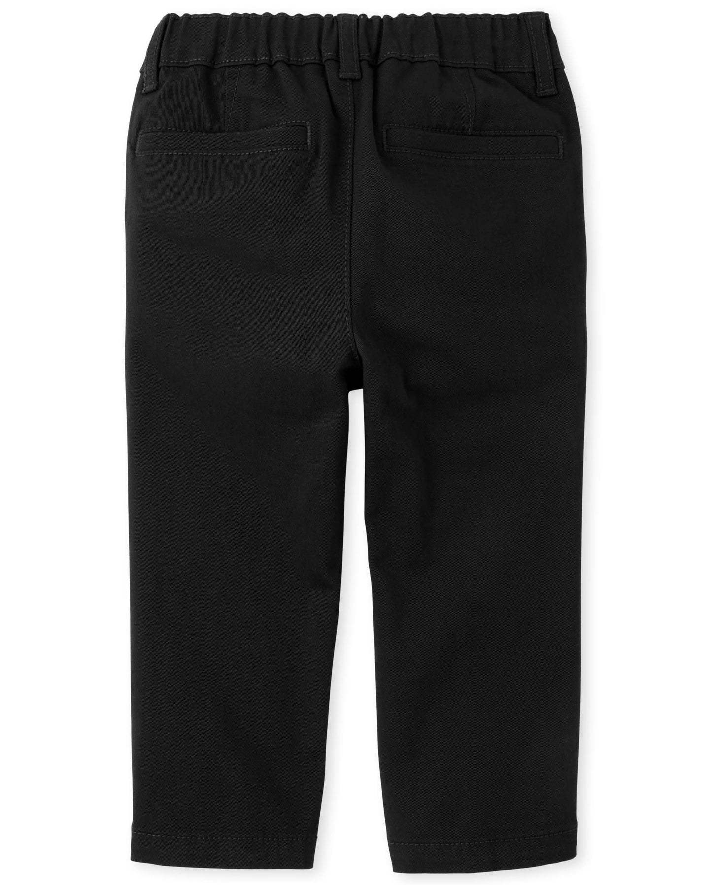 The Children's Place Baby Boys' and Toddler Stretch Chino Pants, Black Single, 5T