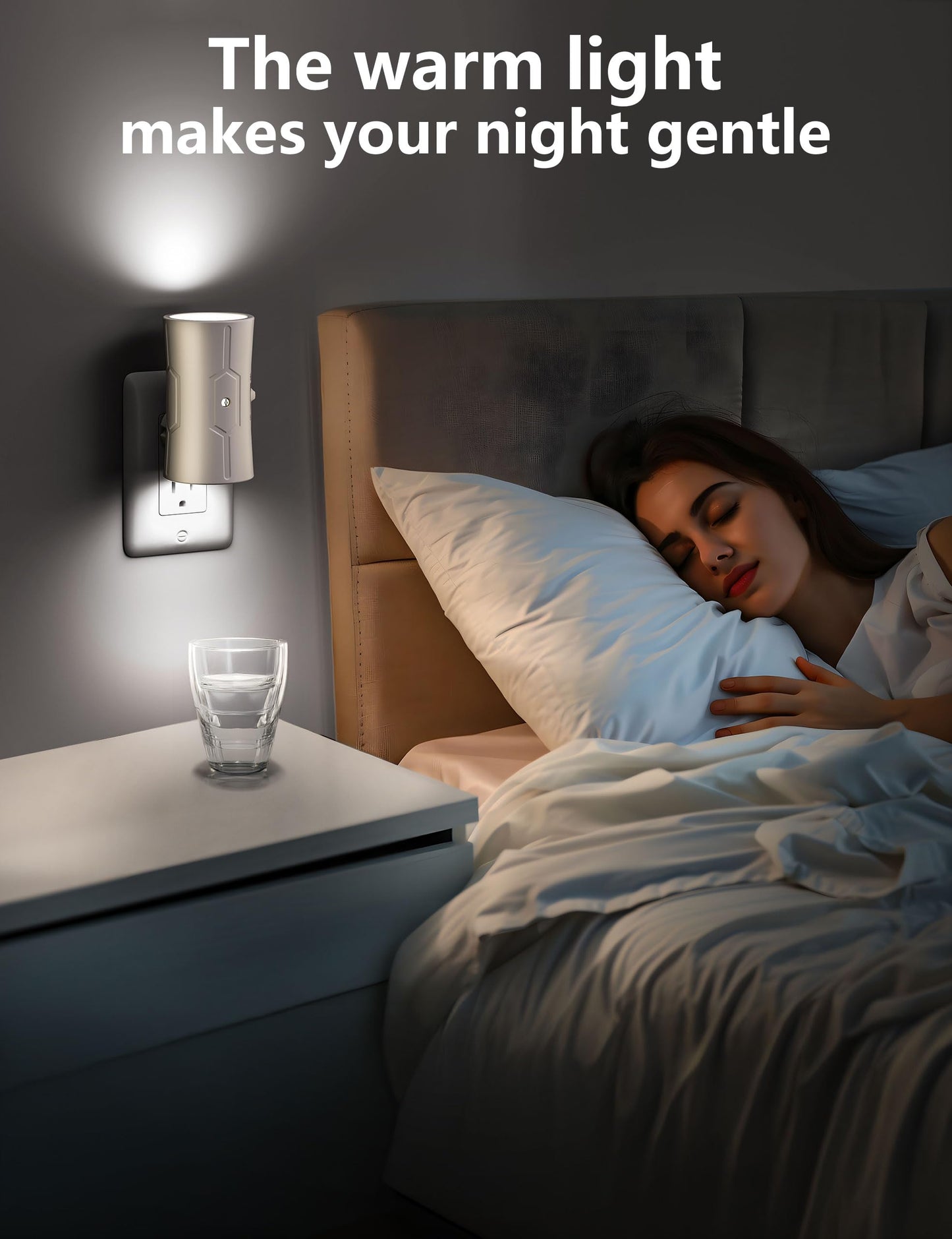 2 Pack LED Night Lights with Light Sensor