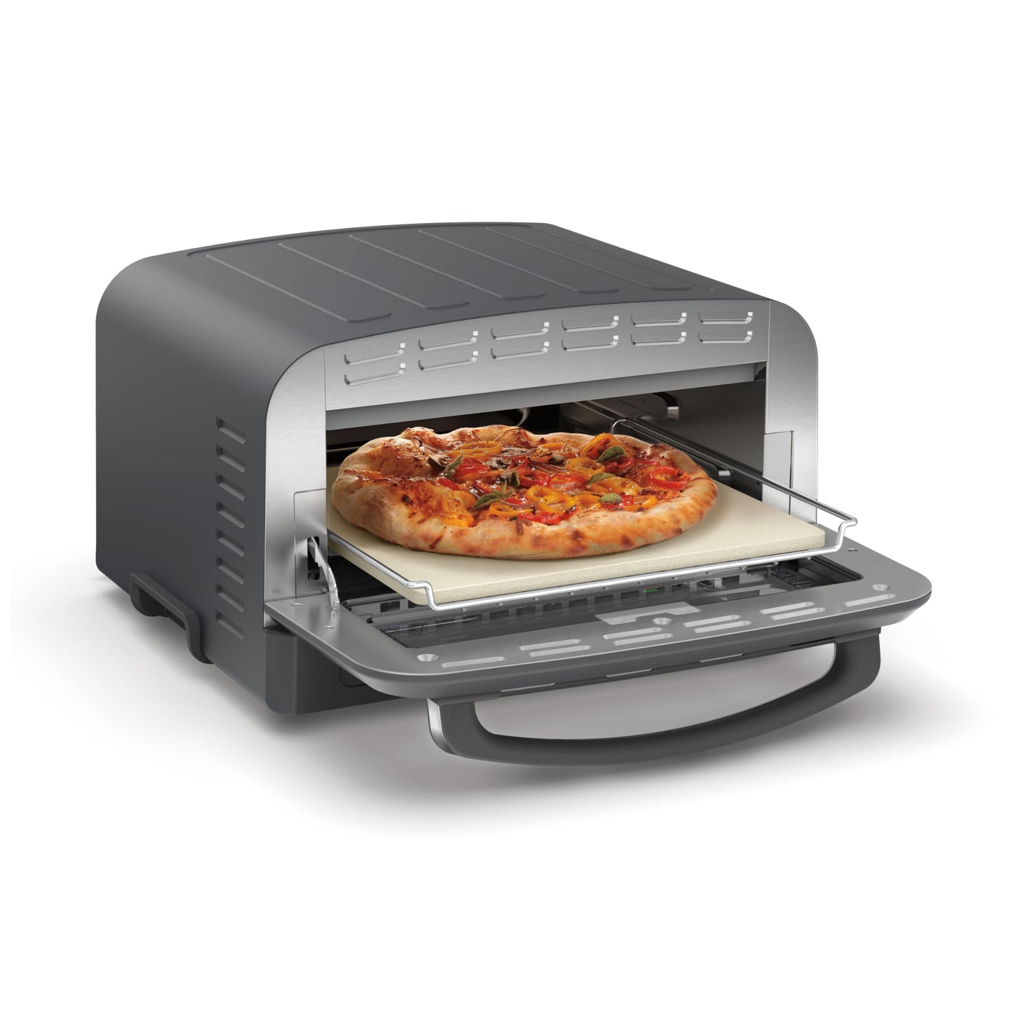 Cuisinart Indoor Pizza Oven – Bake 12” Pizzas in Minutes – Portable Countertop Pizza Oven – Matte Black Stainless Steel - CPZ-120MB