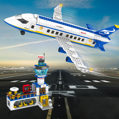 Airport Passenger Terminal Building Set with Planes