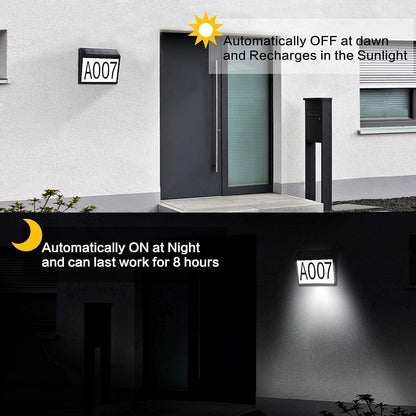 Solar Address Number Light with Auto On/Off