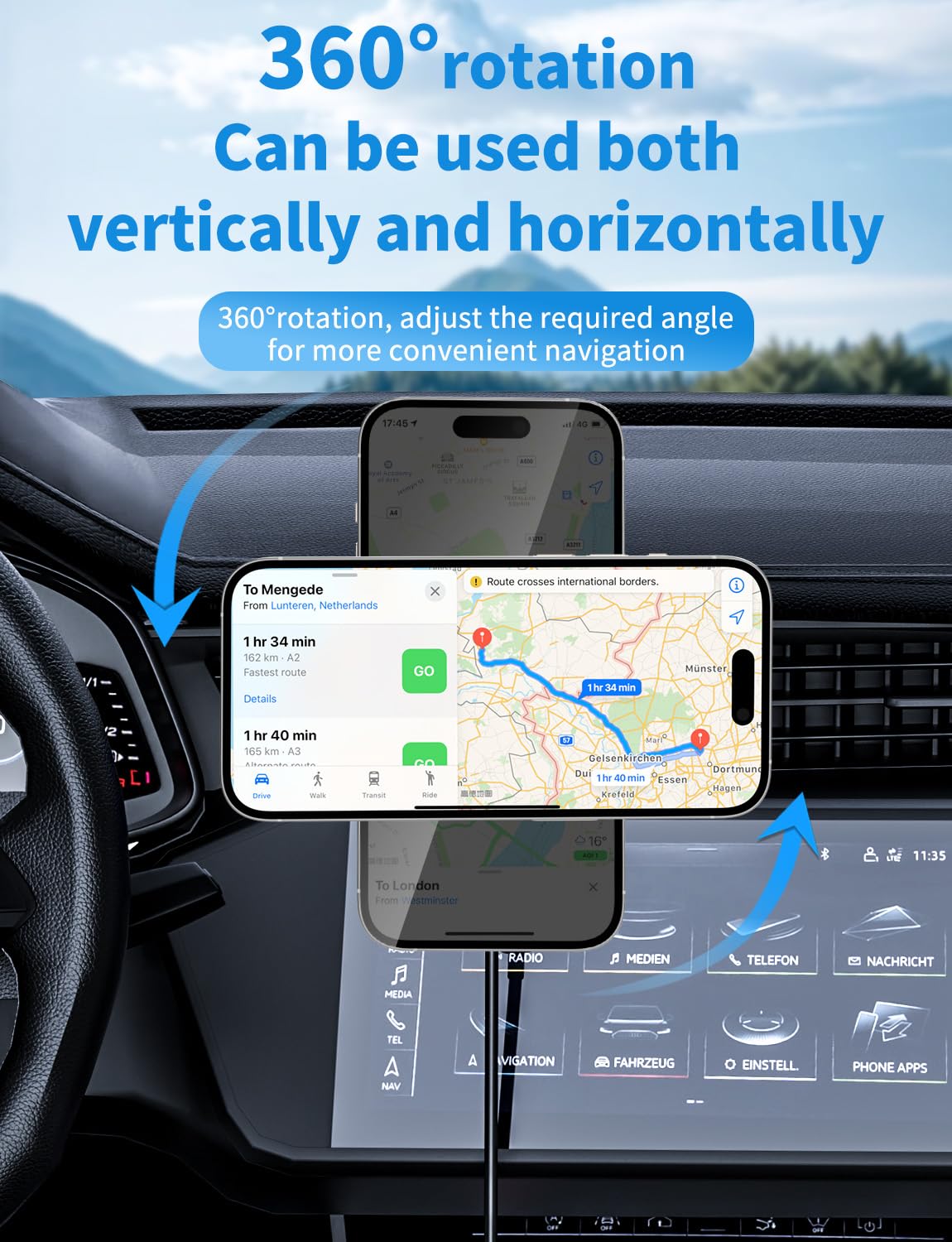 MagSafe Wireless Car Charger - Fast Charging Mount