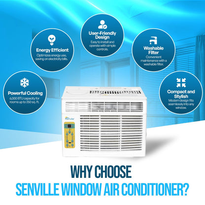 Senville 6,000 BTU Window Air Conditioner