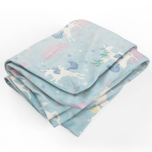 Glow in The Dark Blanket, Super Soft Blanket to Build Night Routine for Kids, Blanket That Doesn't Pill, Fray, or Fade, Comfortable Toddler Blanket for Boys and Girls, Unicorn Design