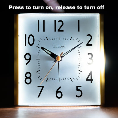 Vintage Retro Silent Alarm Clock for Bedroom