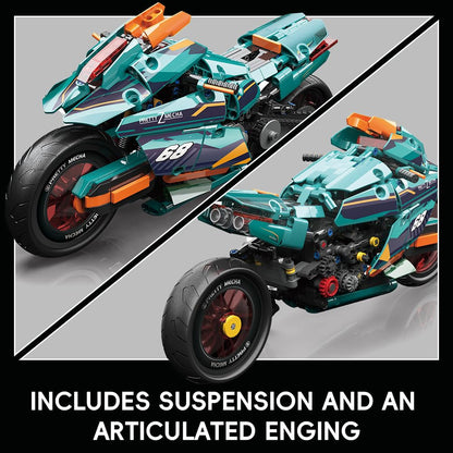 Motorcycle Building Blocks Kit Compatible with Lego