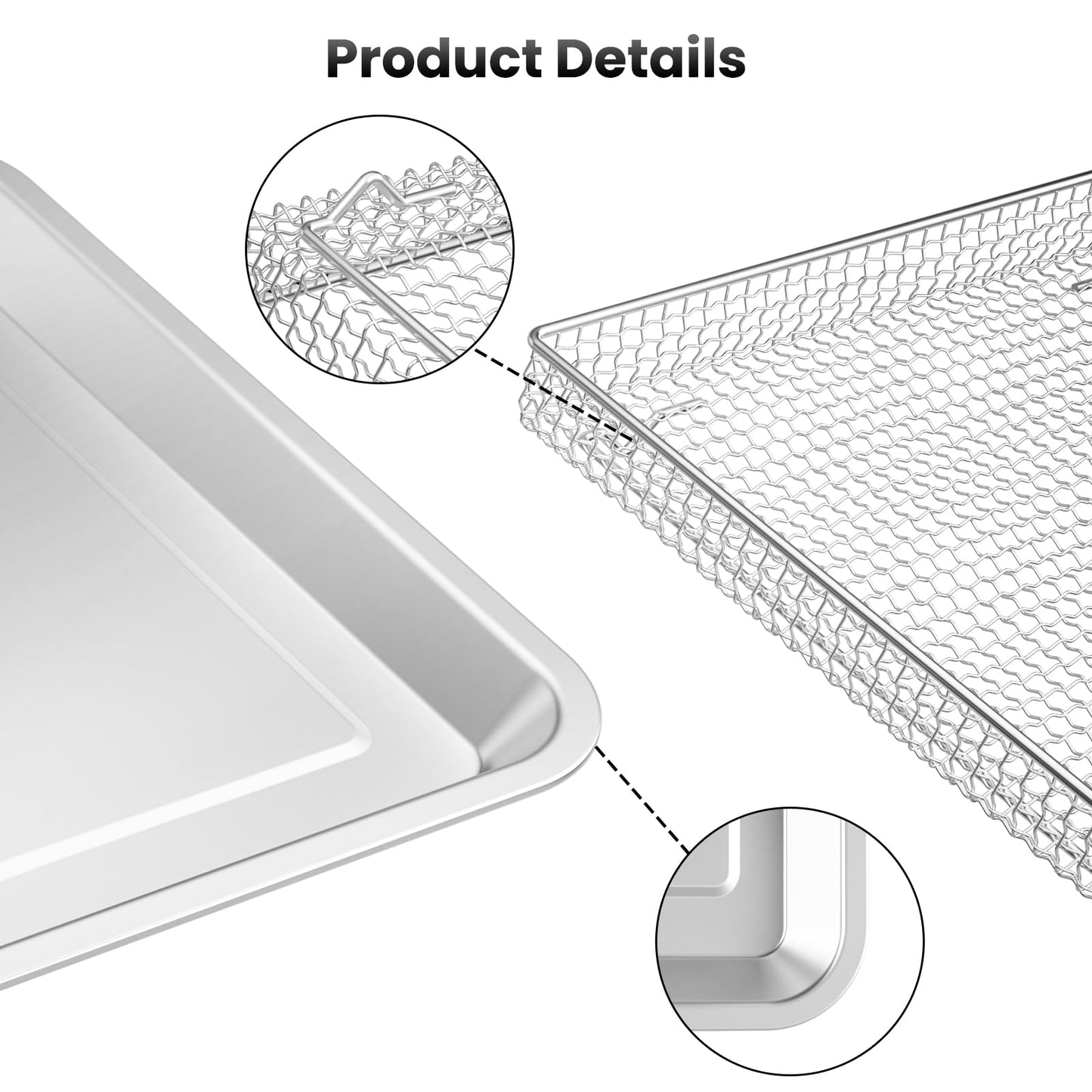 Stainless Steel Air Fryer Basket & Tray