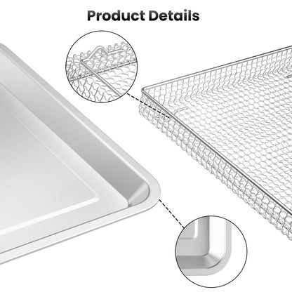 Stainless Steel Air Fryer Basket & Tray