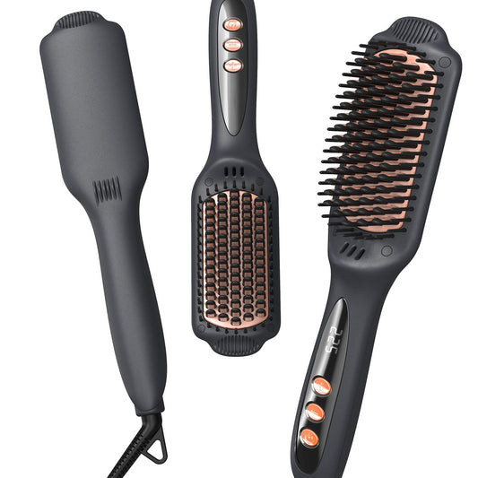LANDOT Hair Straightening Brush with Dual Voltage