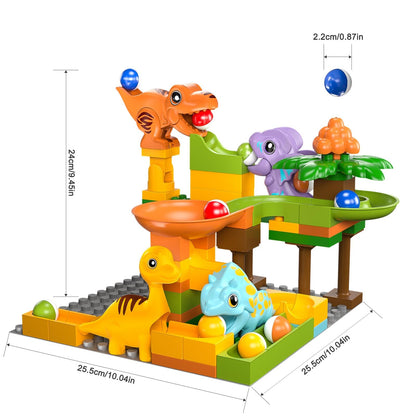 Dinosaur Marble Run with STEM Building Blocks