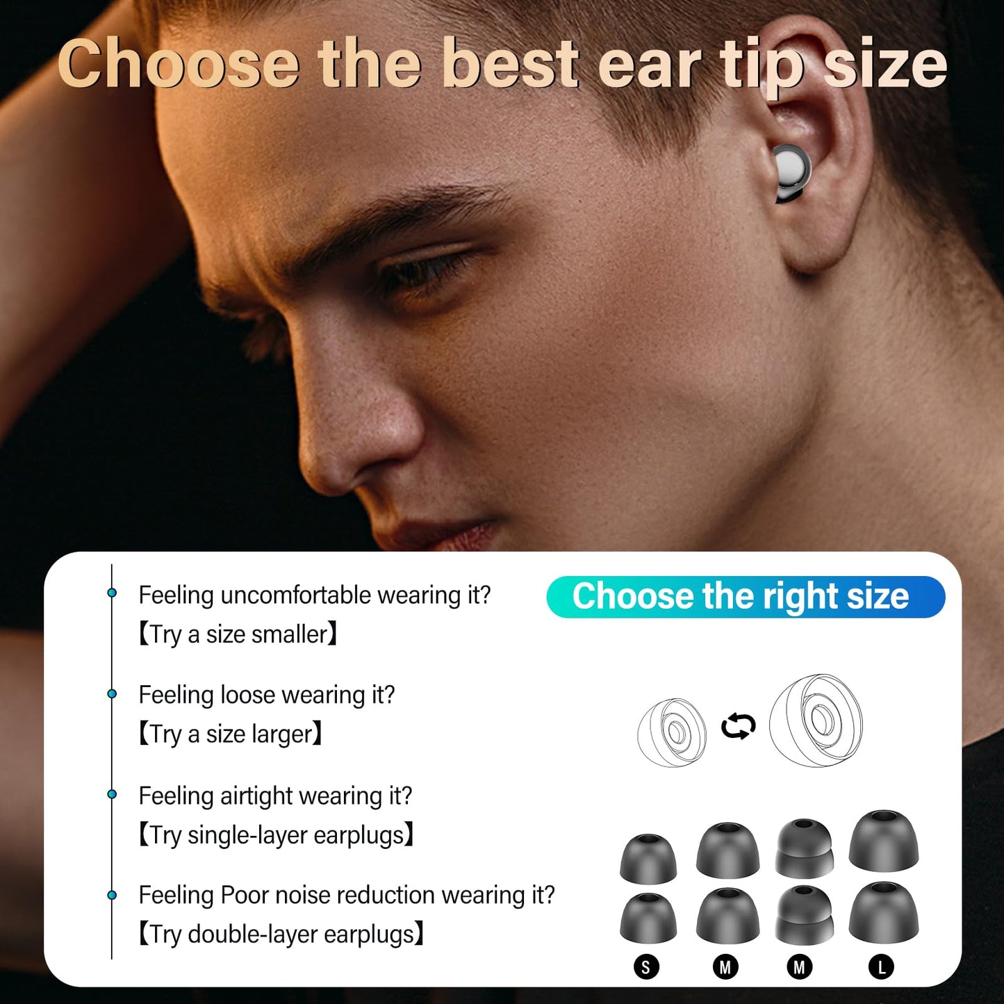 Silicone Ear Plugs with Carrying Case, 35dB