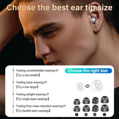 Silicone Ear Plugs with Carrying Case, 35dB
