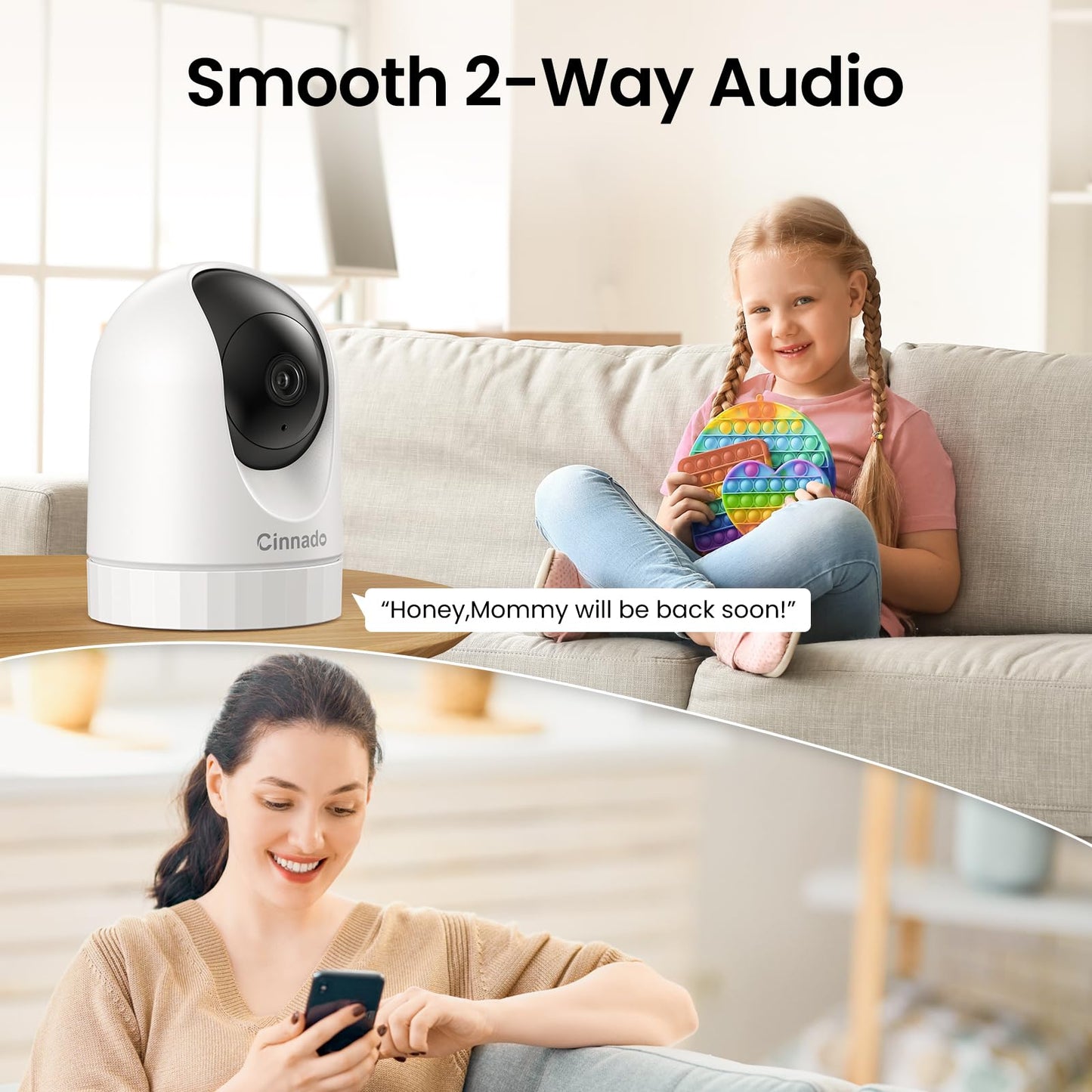 Cinnado 2K 360° Indoor WiFi Security Camera
