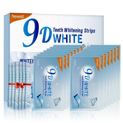 Teeth Whitening Strips - Somall 2024 Newest 9D Professional Dental Formula - Enamel Safe Whitening Without The Sensitivity - 14 Treatments with 28 Strips + mouthwash Given*14
