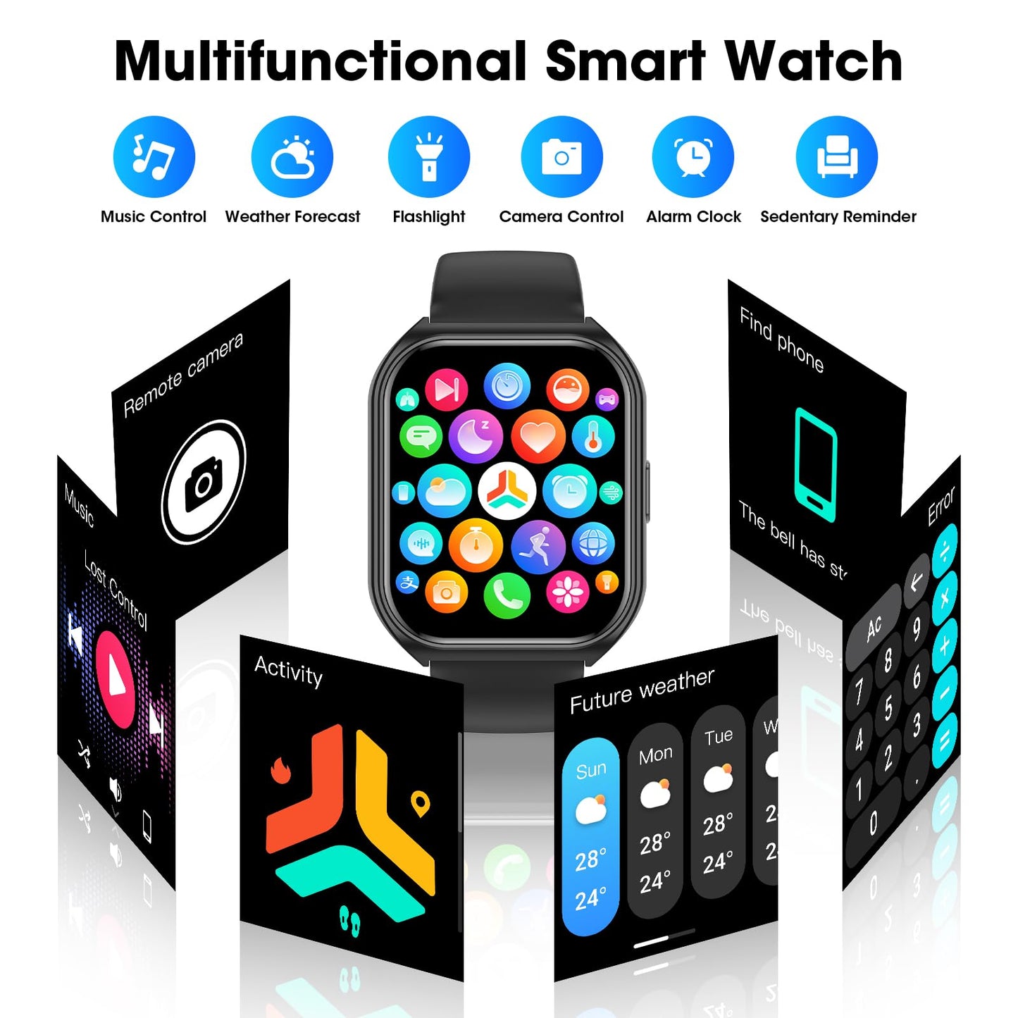 Smart Watch with Call, Fitness Tracker, 100+ Modes