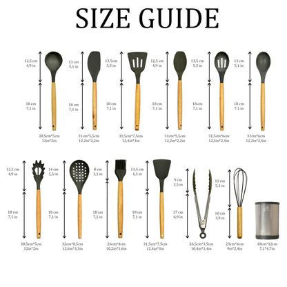 13-Piece Silicone Kitchen Utensils Set