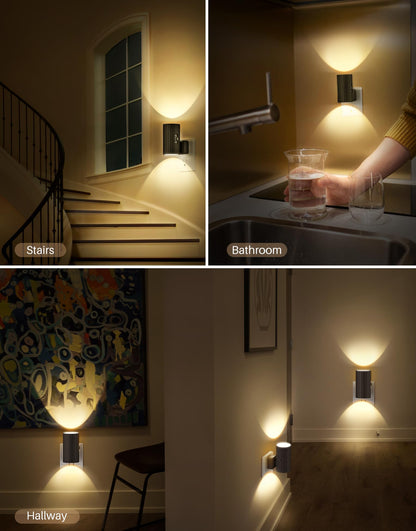 2 Pack LED Night Lights with Dusk to Dawn Sensor