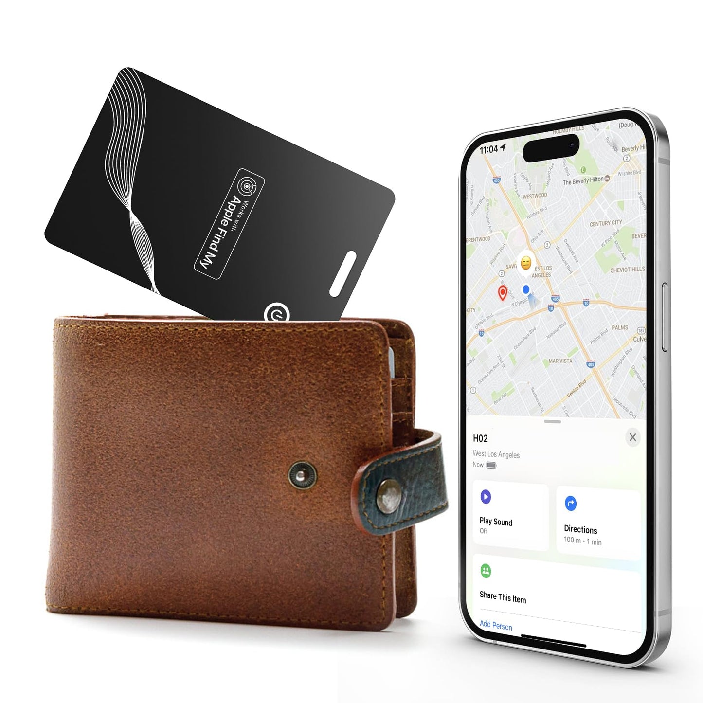 Rechargeable Wallet Tracker with Apple Find My