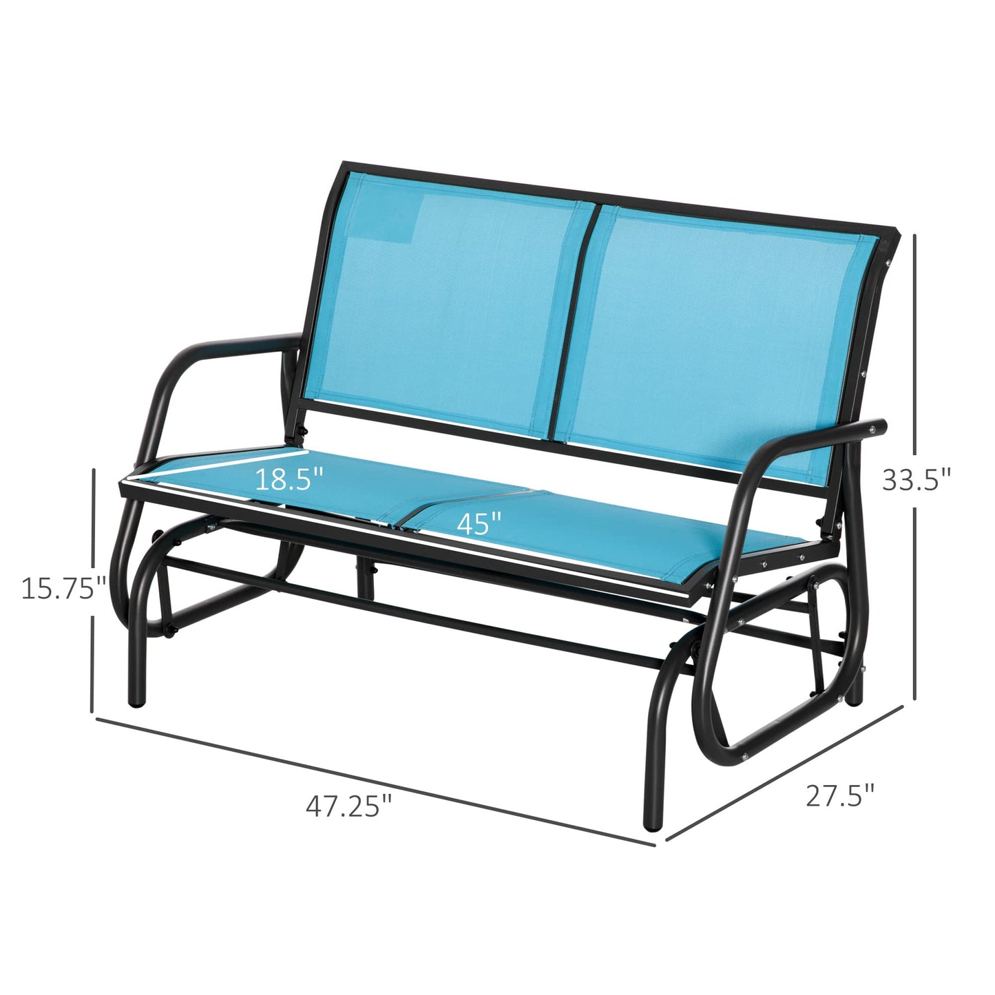 2-Person Outdoor Glider Bench by Outsunny