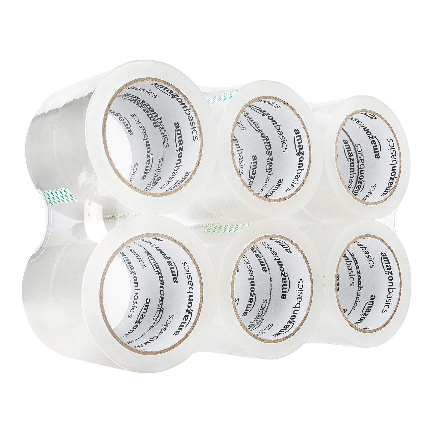 Amazon Basics Packaging Tape for Shipping, Moving and Storing, 1.88" x 54.6 yds, 12-pack, Translucence