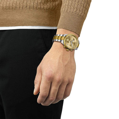 Tissot mens Tissot Chrono XL Stainless Steel Casual Watch Grey, Gold T1166172202100