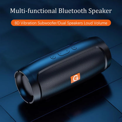Wireless Speakers,Wireless Portable Speaker, Stereo Subwoofer Rod Built-in Mic, FM/TF Card/U Disk, Connect Mobile Phone/Computer/TV, True Wireless Stereo Speaker for Indoor&Outdoor A5212(Black)