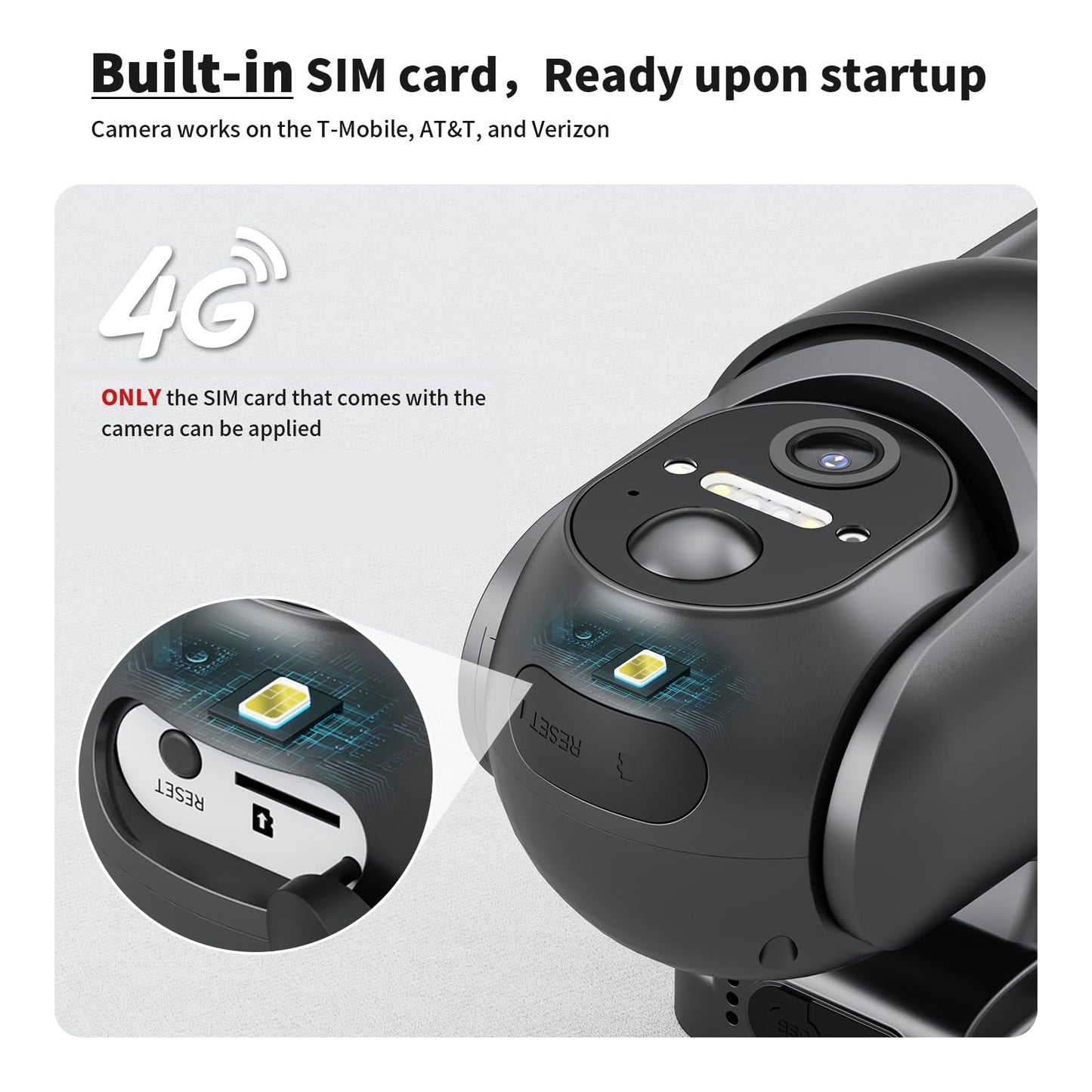 SEHMUA 4G LTE Solar Security Camera Outdoor