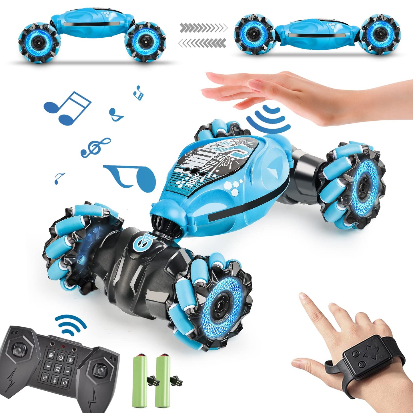 Hand Gesture RC Car with Lights and Music