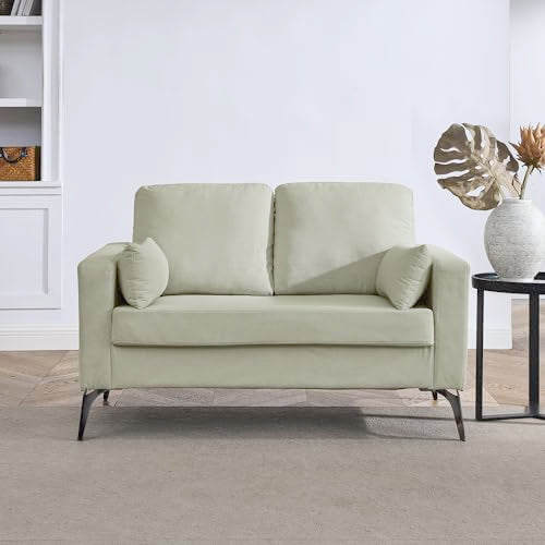 ERYE 3 Pieces Living Room Sofa Sets Include Armchair,Loveseat and 3Seaters Couch,Corduroy Upholstered Tufted Sofa&Couch with 4 Pillows and Metal Legs for Home Office Apartment