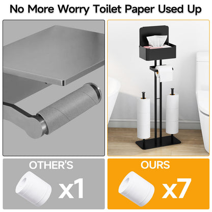 FEILERN Free Standing Toilet Paper Holder Stand