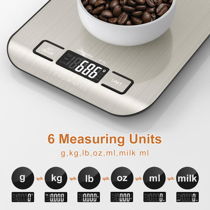 CROWNFUL Digital Kitchen Scale with Tare Function