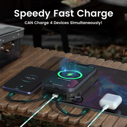 10000mAh Solar Power Bank with Dual USB Outputs