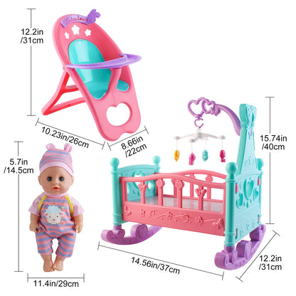 deAO Baby Doll Play Set with Accessories