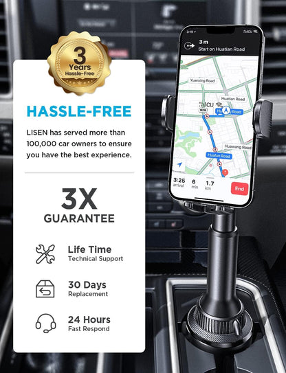 LISEN 360° Adjustable Car Phone Holder Mount