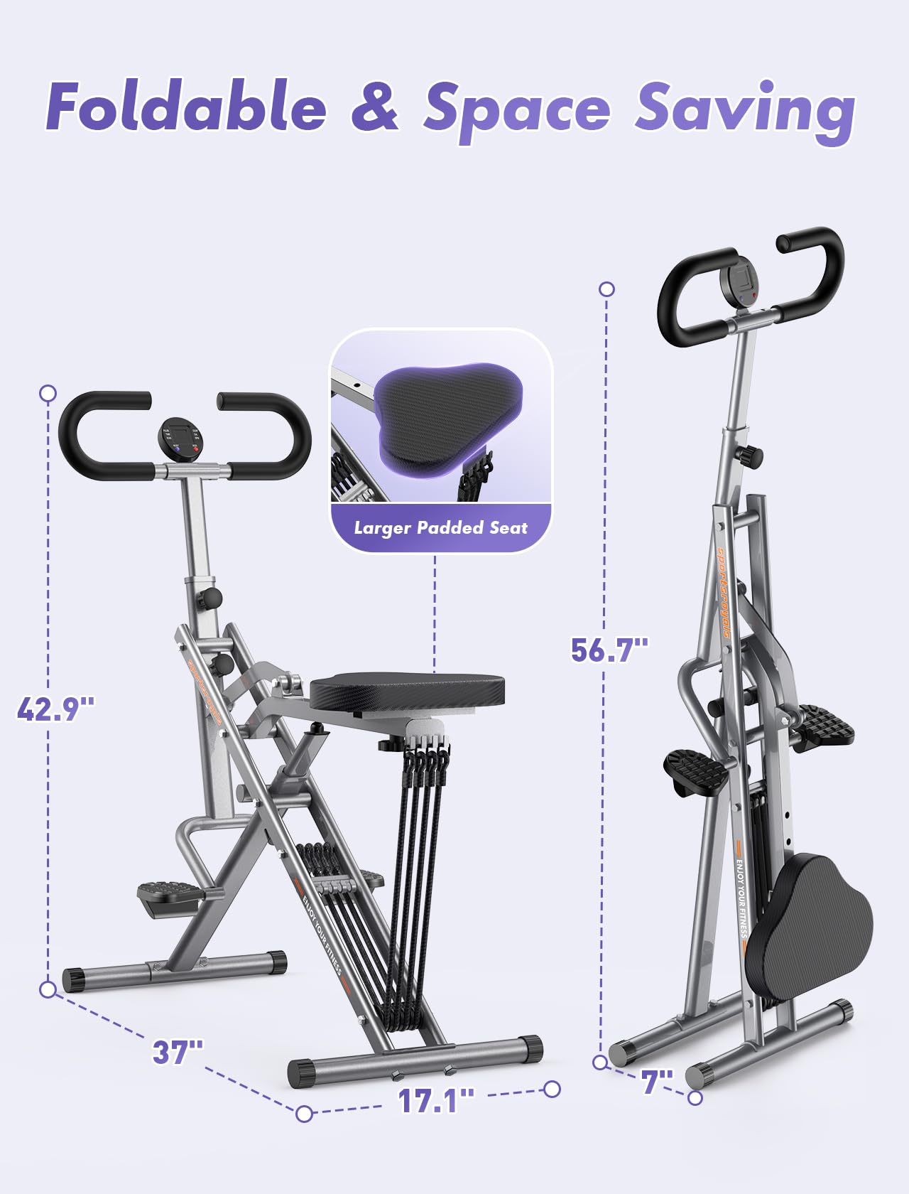 Squat Machine with Resistance Bands for Home Gym