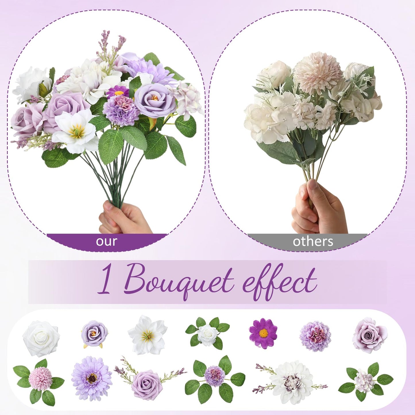 Artificial Flower Combo Set for DIY Decor