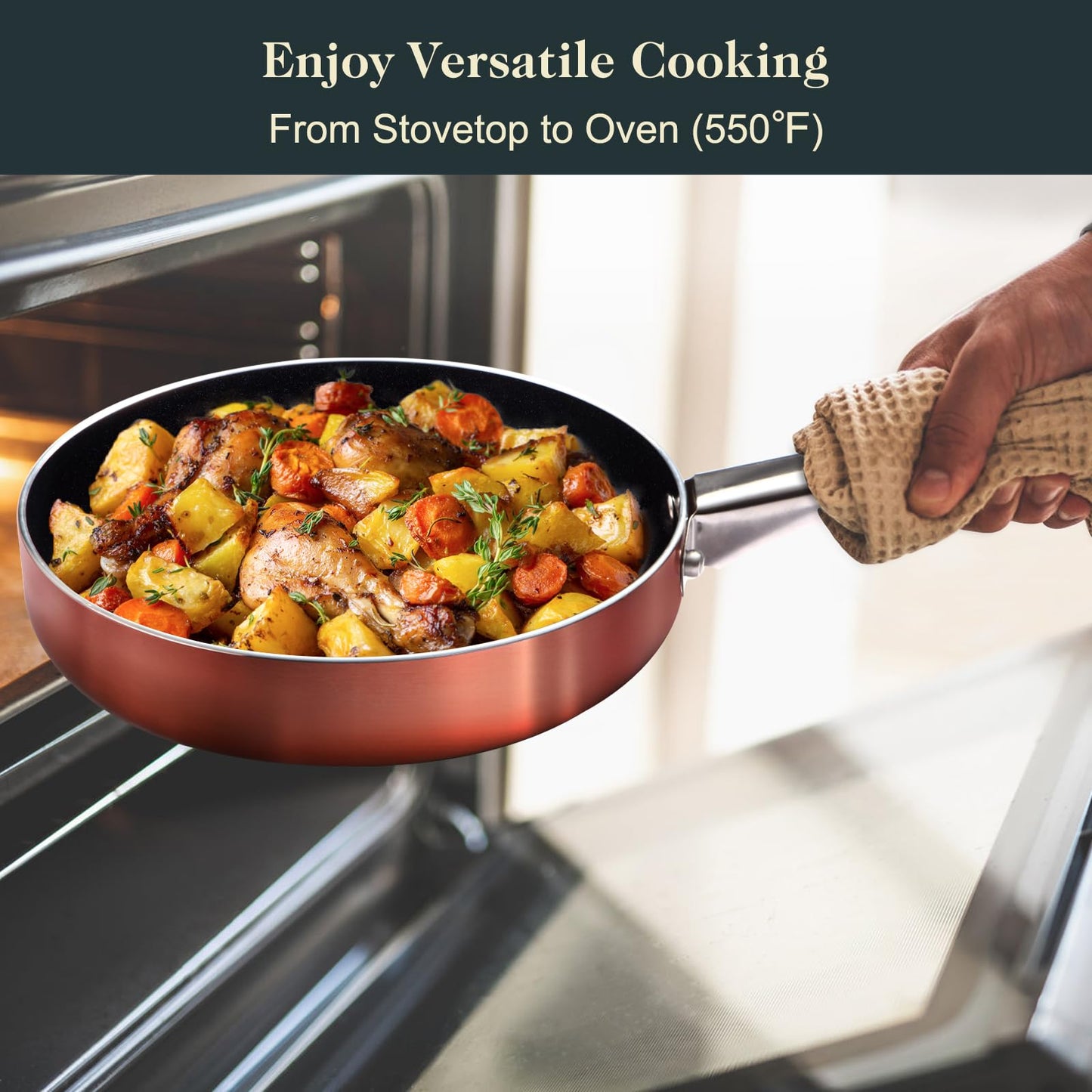 11-Piece Non-Stick Ceramic Cookware Set