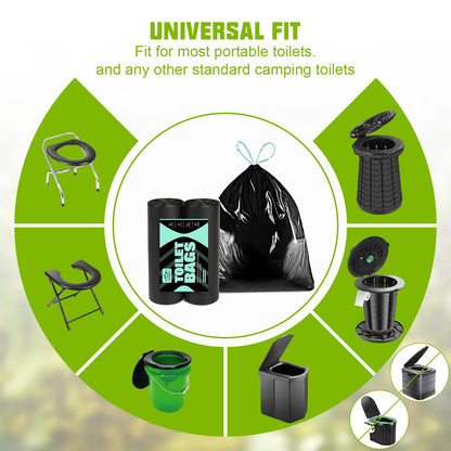 Sckee 50 Pack Heavy-Duty Waste Liners with Drawstring