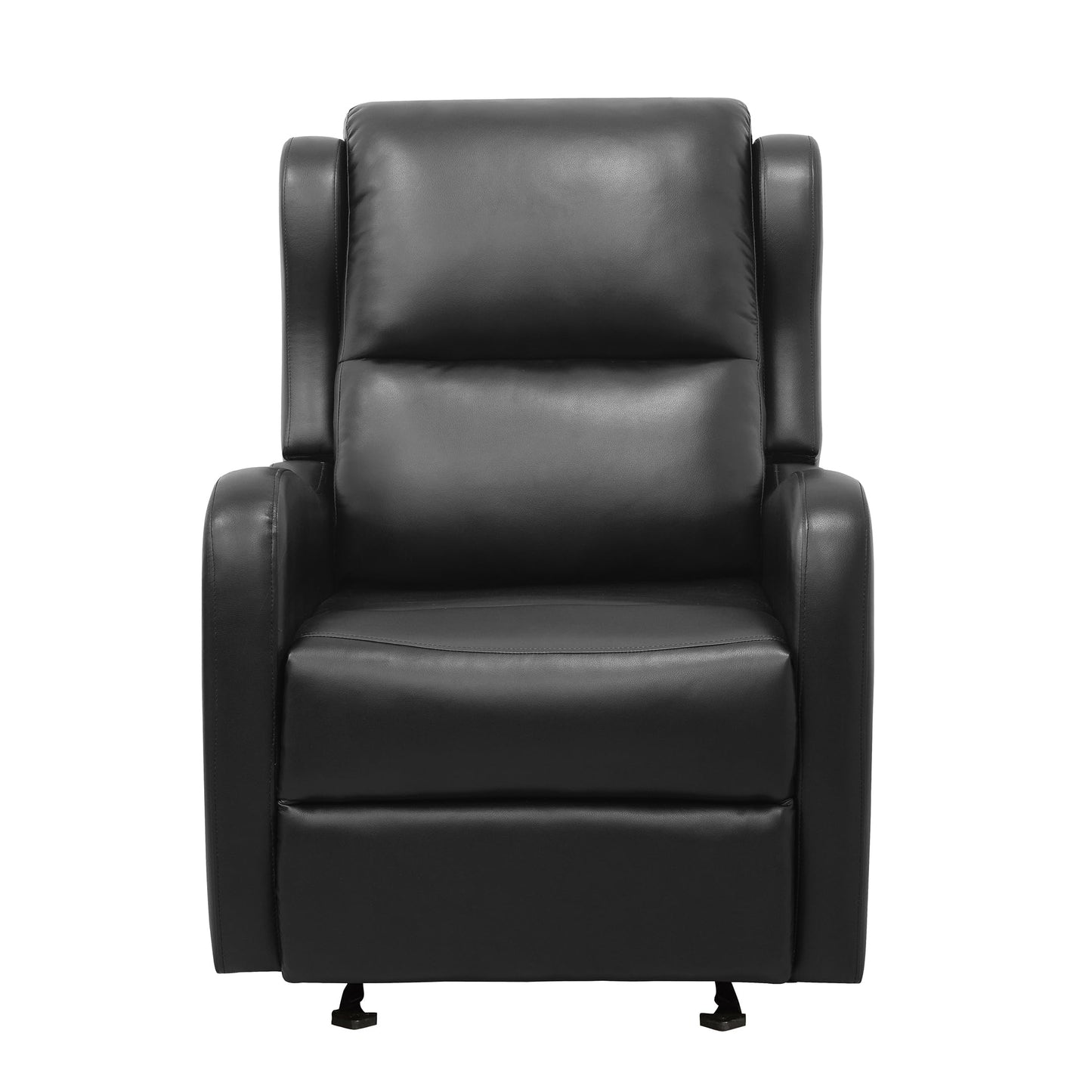 Lexicon Recliner Chair Living Room Reclining Sofa Chair, Home Theater Seating Modern Recliner, Manual Recliner Sofa Chair for Living Room/Office/Apartment, Glider Recliner, Black