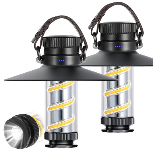 HOKINETY LED Camping Lanterns - 2 Pack Rechargeable