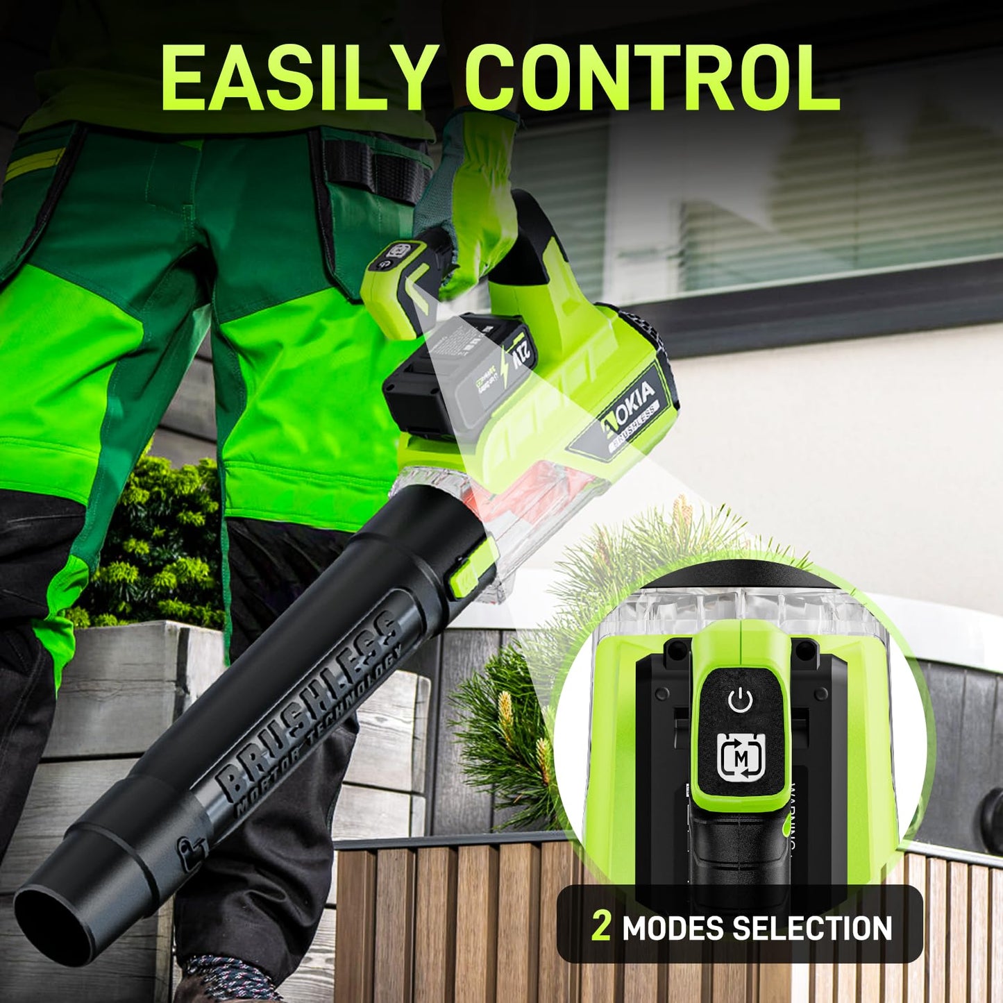 Aokia Cordless Leaf Blower with 2 Batteries