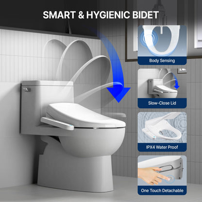 Electric Heated Bidet Toilet Seat with Smart Features