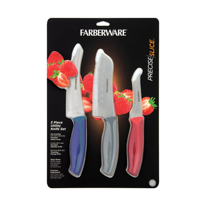 Farberware 3-Piece Utility Knife Set, Multicolor