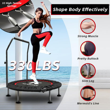 Foldable Mini Trampoline for Indoor Fitness