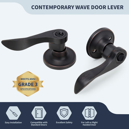 LOQRON Keyed-Alike Wave Style Door Lever Set