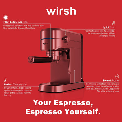 Espresso Machine 20 Bar with Removable Tank
