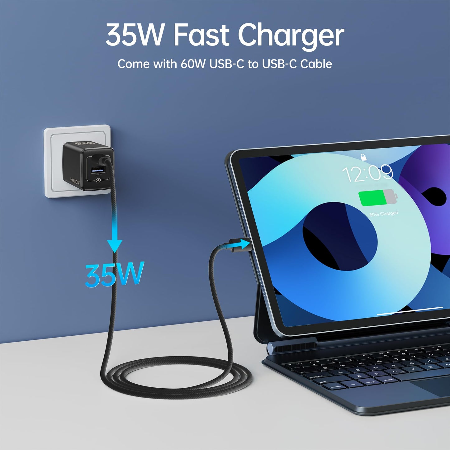 35W USB-C Wall Charger with 3ft Cable