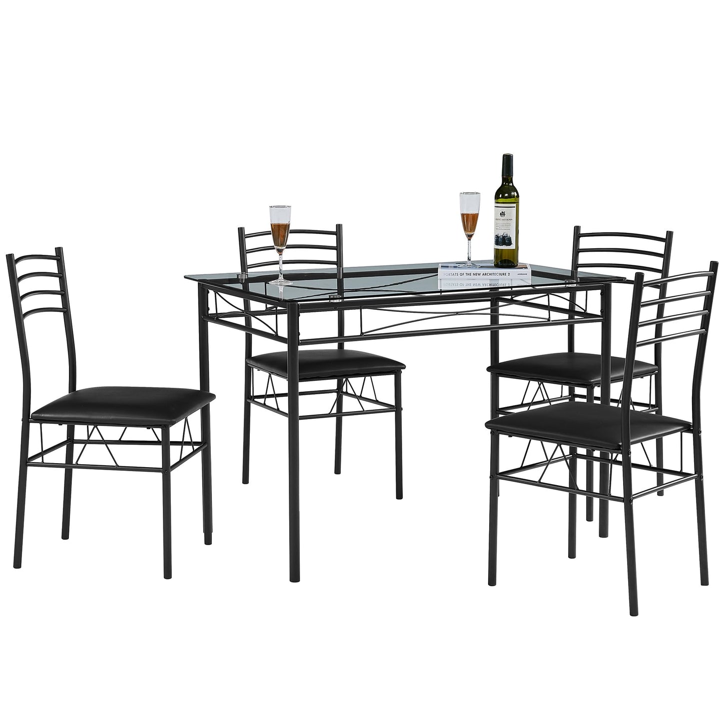 Dining Table and Chairs Set for 4 by VECELO