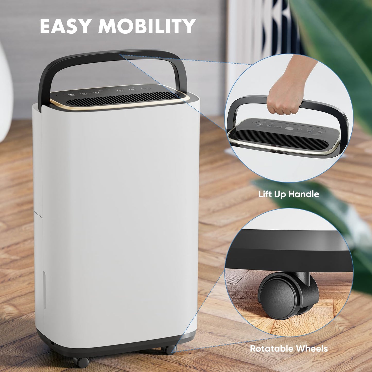 Sweetcrispy 30 Pint Portable Dehumidifier for Home