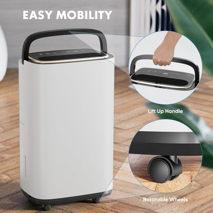 Sweetcrispy 30 Pint Portable Dehumidifier for Home